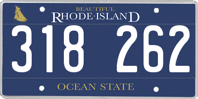 RI license plate 318262