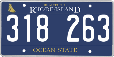 RI license plate 318263