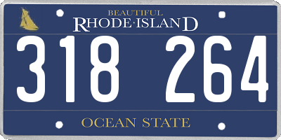 RI license plate 318264