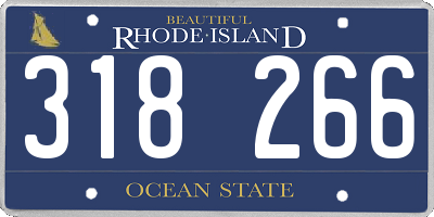 RI license plate 318266