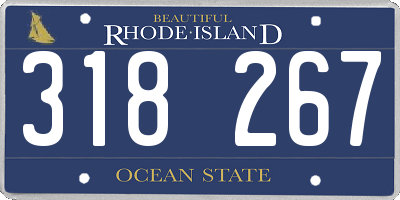 RI license plate 318267