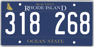 RI license plate 318268