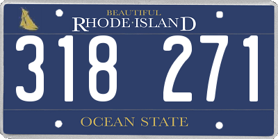 RI license plate 318271