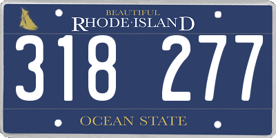 RI license plate 318277