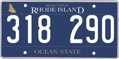 RI license plate 318290