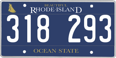 RI license plate 318293