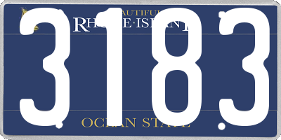 RI license plate 3183