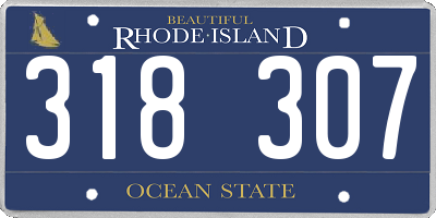 RI license plate 318307