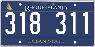 RI license plate 318311