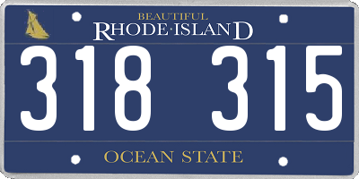 RI license plate 318315