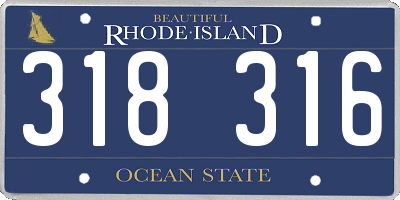 RI license plate 318316