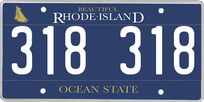 RI license plate 318318