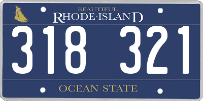 RI license plate 318321