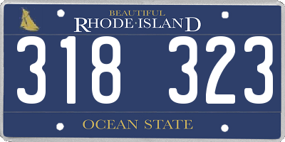 RI license plate 318323