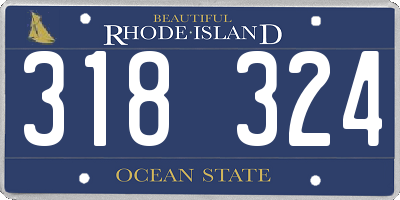 RI license plate 318324