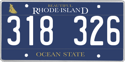 RI license plate 318326