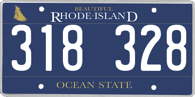 RI license plate 318328