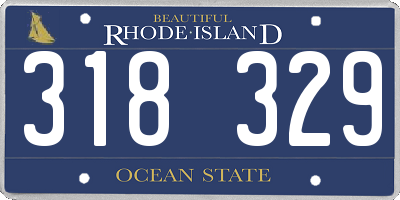 RI license plate 318329