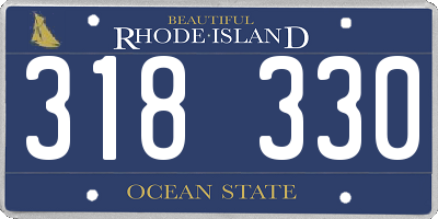 RI license plate 318330