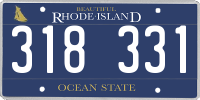 RI license plate 318331