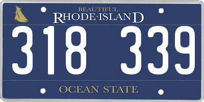 RI license plate 318339