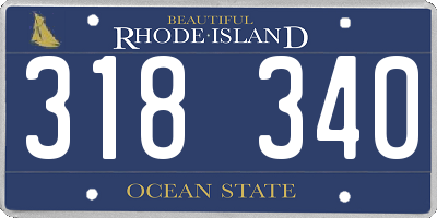 RI license plate 318340