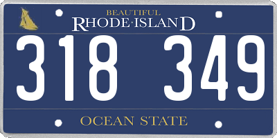 RI license plate 318349
