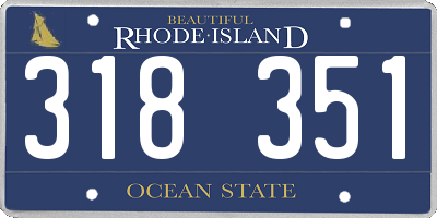 RI license plate 318351