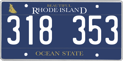 RI license plate 318353