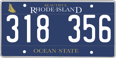 RI license plate 318356