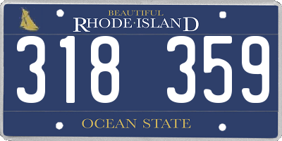RI license plate 318359