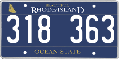 RI license plate 318363