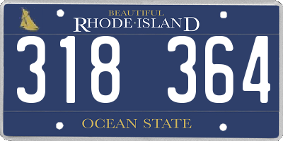 RI license plate 318364