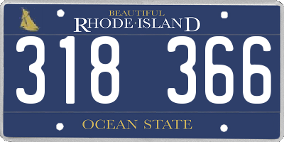 RI license plate 318366