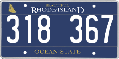 RI license plate 318367