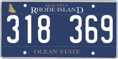 RI license plate 318369
