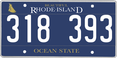 RI license plate 318393