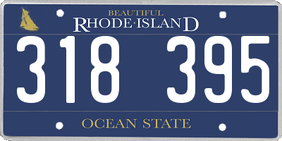 RI license plate 318395