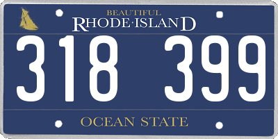 RI license plate 318399
