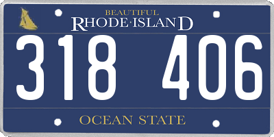 RI license plate 318406