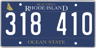 RI license plate 318410