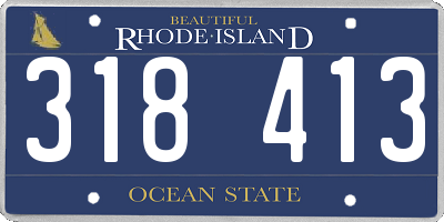 RI license plate 318413
