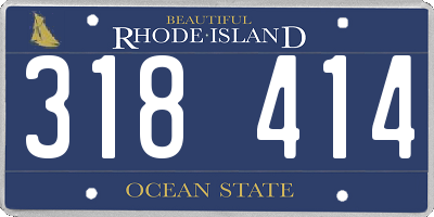 RI license plate 318414