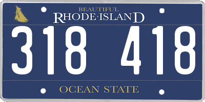 RI license plate 318418