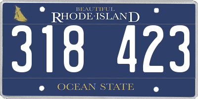 RI license plate 318423