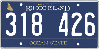 RI license plate 318426