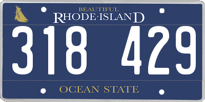 RI license plate 318429