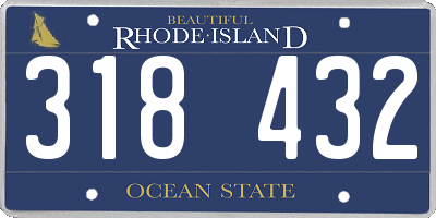RI license plate 318432