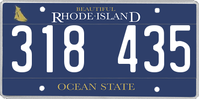 RI license plate 318435