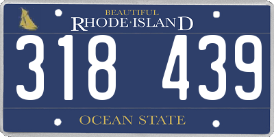 RI license plate 318439